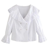Women New Spring Autumn Blouses Elegant Long Sleeve White Shirt Ladies Solid Color Tops White Sweet