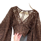 Fongt With Thin Short Perspective Creek Lace Jersey Autumn Dress New Korean Version Of The T-Shirt T-Shirt On The Women