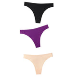 Seamless Panties Women Briefs Nylon Ultra-thin G-string Thongs Low Rise Lingerie Ice Silk Briefs Lady Underwear Plus