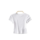 Fongt And Summer Short Thread Slim T-Shirt Women's Short-Sleeved Jacket-Outfit