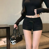 Fongt Thin Casual Pants Women Spring Suction Hot Pants Bag Hip Pants Leggings Black Pants