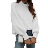 Fongt Solid-Color Knitted Shirt Women's High-Collar Women's New High-Collar Sweater In Autumn And Winter 2025