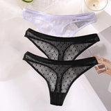 G-String Sexy Mesh Transparent Lace Panties Women Underwear Pantys Low-Waist Female Underpants Perspective Briefs