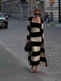 Fongt 2025 New Sexy Dress With Tective Striped Striped Dresses