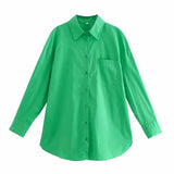Fongt And Summer 2025 New Ins14 Color Pocket Dress Women's Basic Long-Sleeved Shirt