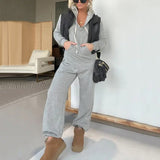 Fongt New Autumn And Winter Panties Casual Fashion Pure Color Sweater Suit Women