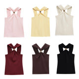 Fongt Homemade New Women's Oceaned Seam-Time Casual Golden T-M�Ling Hanging Neck 4938116