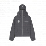 Fongt Brand Double Hat Unique Design Zippered Jacket Autumn And Winter New Loose Y2K Jacket