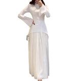 Fongt Fashion Style In The Autumn Of 2025, Two Long Dresses For The Design Of The Belt