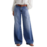 Fongt Wide-Legged Trousers Jeans 2025 Spring New Long Straight High-Waisted Casual Pants Women