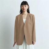 Fongt Suit Spring And Autumn New Cushion Shoulder Leisure Fashion Temperament Slim Thin Professional Gray Small Suit Jacket