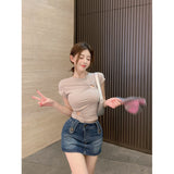 Price Early Summer Love Diary Ghost Horse Girl Very Special Love Hollow Thin Short-Sleeved Tee-Outfit