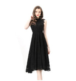 Fongt Retro Romantic Atmosphere Feel Sleeveless Dress Women's Lace Mesh Design Super Fairy Temperament Long Dress