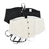 Fongt New Milk White Relief Flower Short Girded 16Cm3 Buckle Fish Bone Support Lol Rita Waist Seal