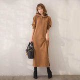 Fongt 2025 Autumn And Winter New Fashion Temperament Loose Display Lanky Long Sleeve Dress Woman