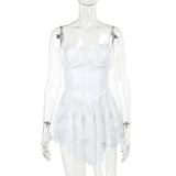 New Sexy Hot Girl Hollow Long Sleeve Top Fashionable and Slim Hollow 2-piece Pants Suit Club Clothing Vestidos-Outfit