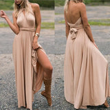 Style Multi-Wear Multi-Rope Cross-Back Sexy Bandage Dress Long Dress-Outfit
