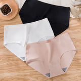 Hot Ice Silk Women Panties Invisible Ultra Thin Seamless Underwear Briefs Underpants Sexy Lingerie Solid Panties