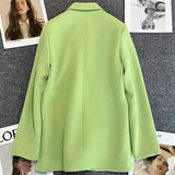 Fongt Green Fried Street Small Suit Jacket Female 2024 Spring And Autumn New Korean Version Net Red Temperament Small Leisure-Outfit