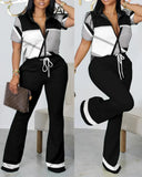 Independent Station New Spring / Summer 2023 Fashion Printed Zipper Jacket 2-Piece Set-Outfit