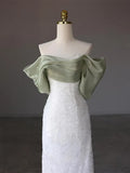 One-Word Shoulder Evening Dress Lily High-End Luxury Small High-End French Temperament Host Banquet Bride