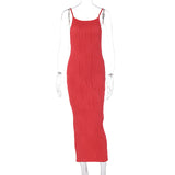 Summer New Fashion Three-Dimensional Line Sexy Condole Belt Slim Dress-Outfit