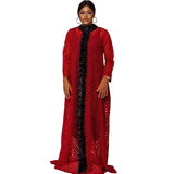 Piece Sets African Dresses For Women Dashiki African Clothing Robe Africaine Femme Slim Evening Long Dress Africa
