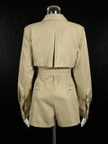 Fongt Temperament Elegant Collar Jumpsuit 2025 Autumn New Waist High-End Solid Color Jumpsuit Woman