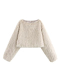 Fongt Women's Clothing 2025 Winter New Artificial Fur Effect Short Long-Sleeved Jacket Environmental Protection Fur Coat