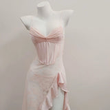 Fongt Romantic Thin Perspective Lace Sexy Sling Aja Skirt Pure Lust High-Intel Pyjamas