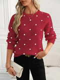 Fongt Point T-Shirt With Long-Sleeved Knitted Jersey Temperament Elegant Loose Sweater