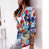 Women's Hot Style New Fashion Print Spring Coat Casual Small Suit-Outfit
