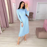 Fongt Autumn And Winter Hot New Fashion Women's Clothing Long Sweater Knitted Pure Color Bajamas