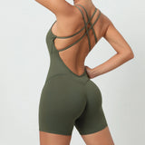 Fongt Beautiful Back Peach Hip Yoga Pants Without Embarrassment Hip Tight Sports Jumpsuit With Buttock Fitness Pants Women-Outfit