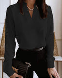 Fongt Explosion Spring Long Sleeve V-Neck Loose Print Shirt Shirt Shirt For Women
