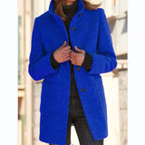 Fongt Autumn And Winter Retro Button-Collar Hair Coat Women's Clothing