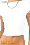 Women Harajuku Clothes Crop Tops Summer 2023 Short Sleeve Solid Color y2k T-shirts Retro Clothing Women Tube Tops