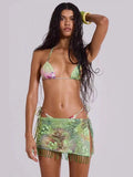 Fongt Sexy Fashion Bead Prints Half-Dress In Summer 2025