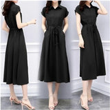 Fongt Dress Women's Summer 2025 New Slim Temperament Slim Long Small Fresh Pop Summer Chiffon Skirt