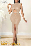 Beautiful Cut-Out Twist Front Slit Crystal Midi Dress Sparkle Summer Mock Neck Sequins Party Dresses Birthday
