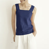 Fongt Cotton Jersey 7-Color 2025 New Summer T-Shirt Women's Slings South Korea Dongdae
