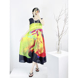 Fongt Folded High-End French Long-Press Dress Femininity Dinner High-End Sleeveless Dress