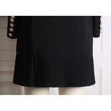 QUALITY New Fashion 2023 Runway Designer Dress Women's Long Sleeve Notched Collar Double Breasted Buttons