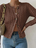 Fongt Autumn Sweater Women's Large Size Mahjong Collar Collar Cardigan Long-Sleeved Coat