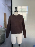 Fongt 2025 New Casual Fashion Simple Zipper Sweater