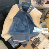 Color Winter Clothes Women Fashion Lamb Wool Coat 2022 Ropa Mujer Korean Thicked Loose Casual Warm Jackets Tops