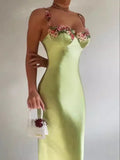 Sling Lace Satin French Minority Dress Ins Pure Stylish Hot Girls Wrap Buttocks-Outfit
