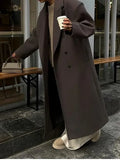 Autumn / Winter 2024 New Premium Korean Version Of Woolen Long Thermal Coat Coat Temperament Commuting-Outfit