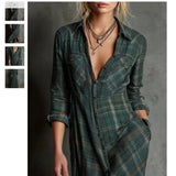 Fongt New Printing Leisure Long Sleeve Lattice Dress