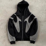 Fongt Hung Punk Hoodie Splicing Hoodie Casual Commuter Top